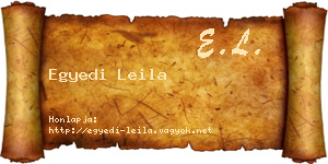 Egyedi Leila névjegykártya